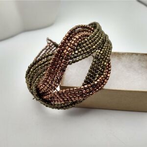 Celtic knot seed beaded southwestern cowgirl bracelet cuff staple piece